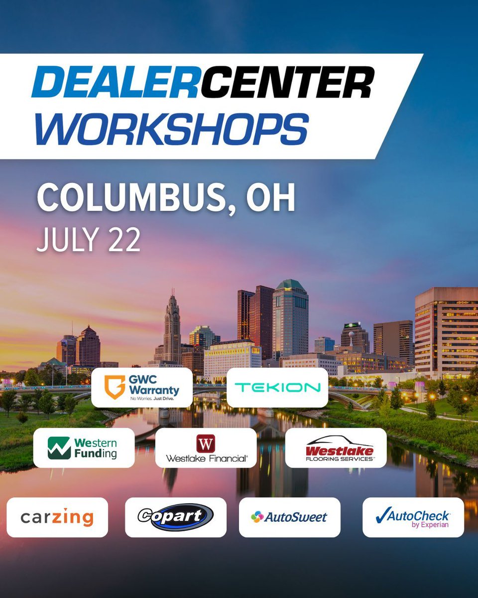 🚗 Columbus Dealers — We’re coming to you!

Join us Tuesday, July 22 for a hands-on DealerCenter Workshop!
✅ Learn platform best practices
✅ Network with industry pros
✅ Grab early promo tickets for just $50!

🎟️ Don’t miss it! -  buff.ly/9uVreC1 

#AutoDealers #BHPH