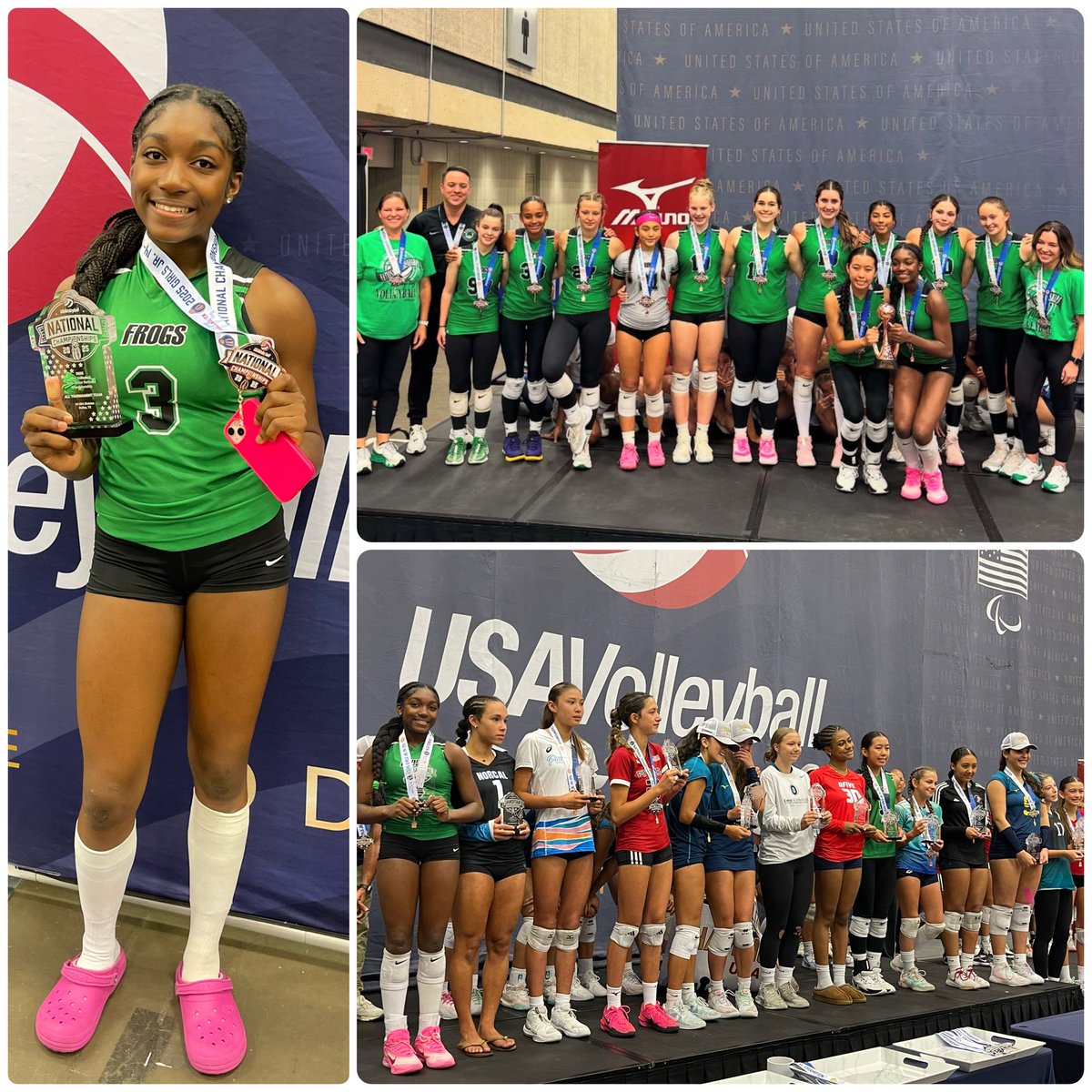 🎉 Huge Congratulations to Bri Norris for finishing 3rd in the USA Division at Nationals 🇺🇸 and earning a spot on the All-Tournament Team — recognition as one of the Top 14 players in the entire division!  🏐🔥

We’re so proud of you, Bri! 💙👏
🦅🏅