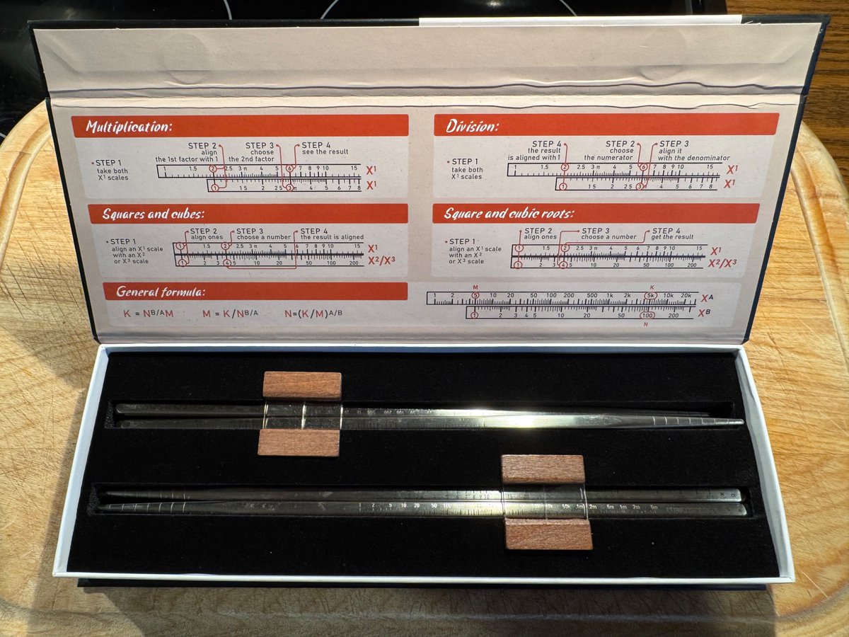 Slide rule chopsticks