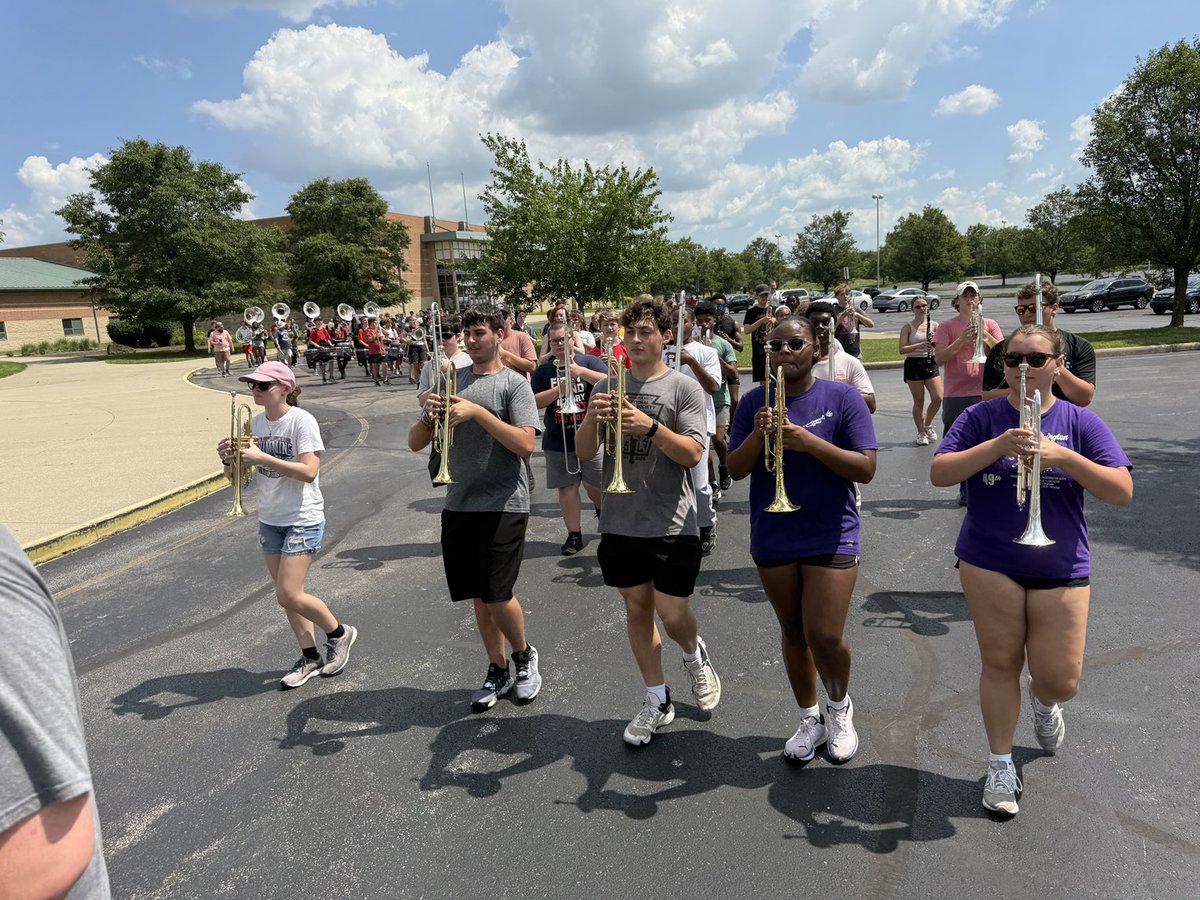 The Marching Panthers are marching their way to a great parade on the 4th ⁦<a href="/NorthPride/">PHSN Band</a>⁩ ⁦<a href="/PLSD/">Pickerington Schools</a>⁩ ⁦<a href="/PLSDMusic/">Pickerington MusicEd</a>⁩