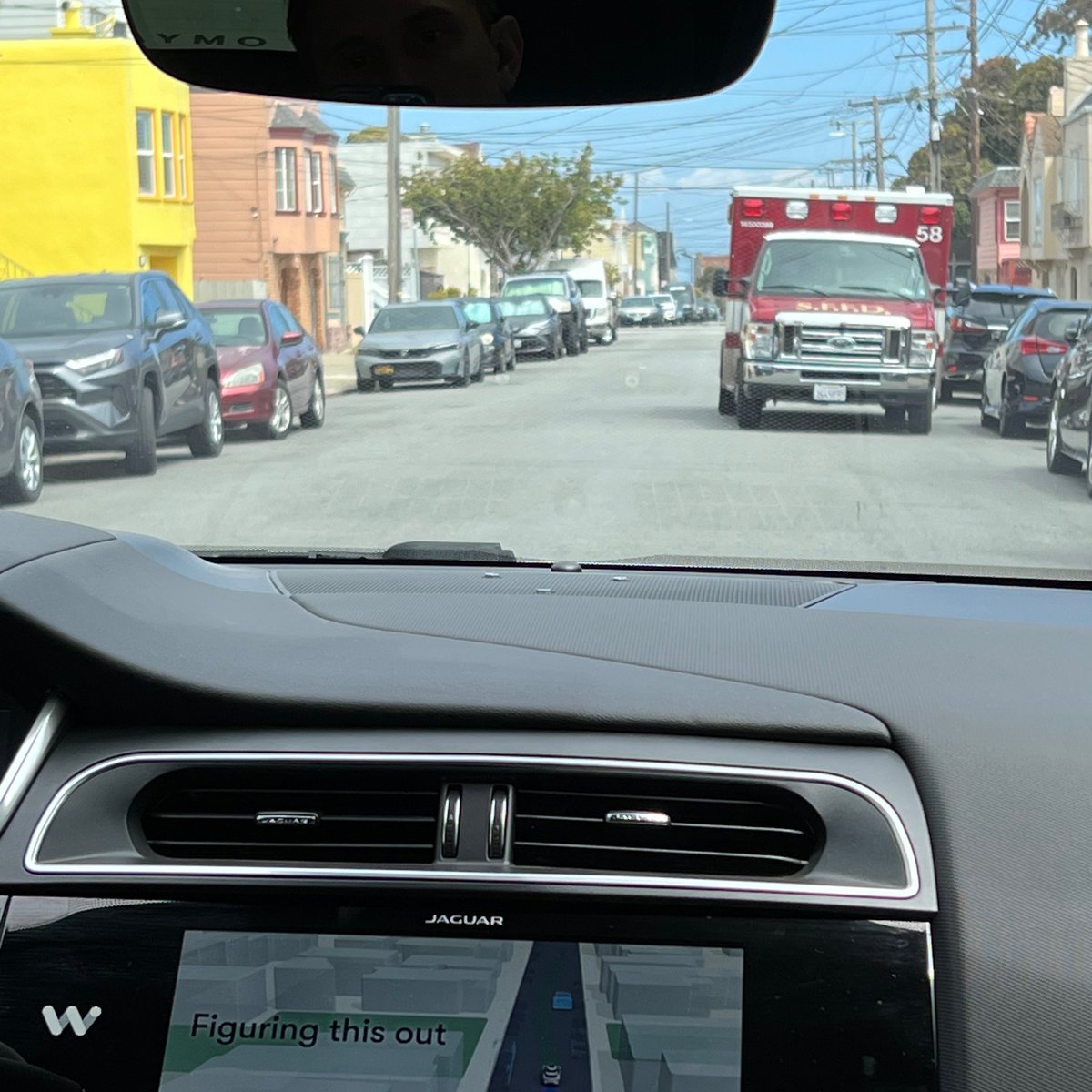 I have to retract this somewhat. It got stuck staring at this ambulance for like 5 minutes, and it pretty frequently chooses terrible dropoff spots.