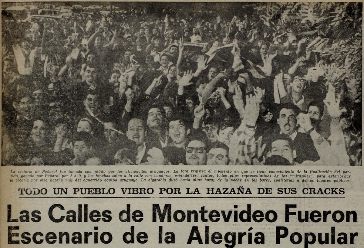 "Peñarol, un grato nombre" reseñaba el diario Crónica de Argentina el día después de la consagración Intercontinental de 1966.