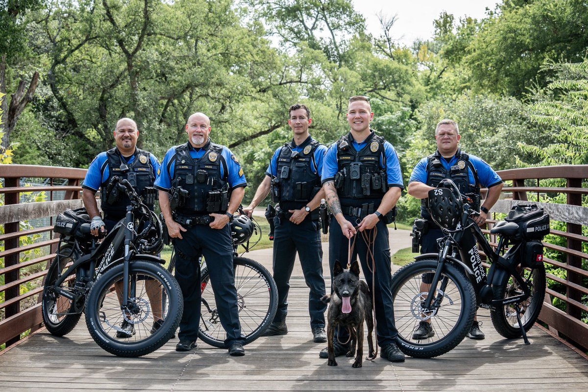 roundrockpolice's tweet image. New Unit. Same Mission.💪
The Round Rock Police Department’s Special Assignments Unit is officially on the move. This team includes bike officers patrolling downtown and local trails, rugged off-highway vehicles reaching areas standard patrol cars can’t, and a K-9 and handler…