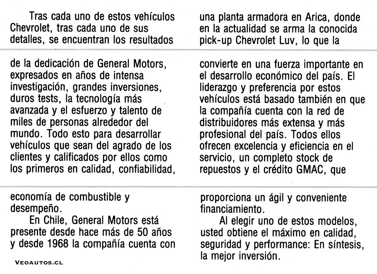 VeoAutos's tweet photo. General Motors Chile Línea de productos 1990 Chevrolet e Isuzu.
+ Info https://t.co/geTt269tzp
#chevrolet1989 #chevette #monza #luv #monza #beretta #corsica #isuzutrooper #isuzugemini @ChevroletCL @RiveraNotario @isuzuofficial https://t.co/n4m59BdqQD