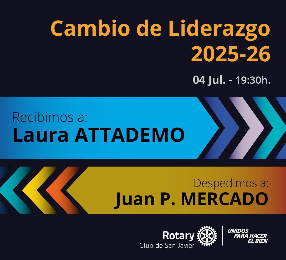 RotarySanJavier's tweet photo. Unidos para hacer el bien https://t.co/j26P7mSqIs