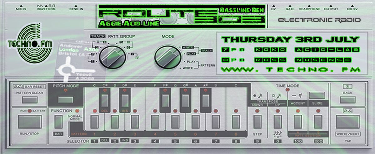 **THURSDAY** 2PM EDT / 7PM BST tune in for Route 303 on Techno.FM with Koko and Ross Nusense #techno #radio #technofm
