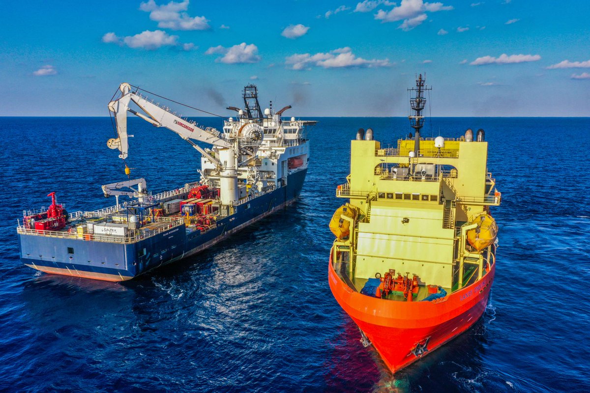 Strong alone, unstoppable together.

Pictured here are the multi-purpose support vessel ISLAND INTERVENTION and the anchor handling towing supply vessel LANEY CHOUEST — a powerful combination of strength and versatility on the water.