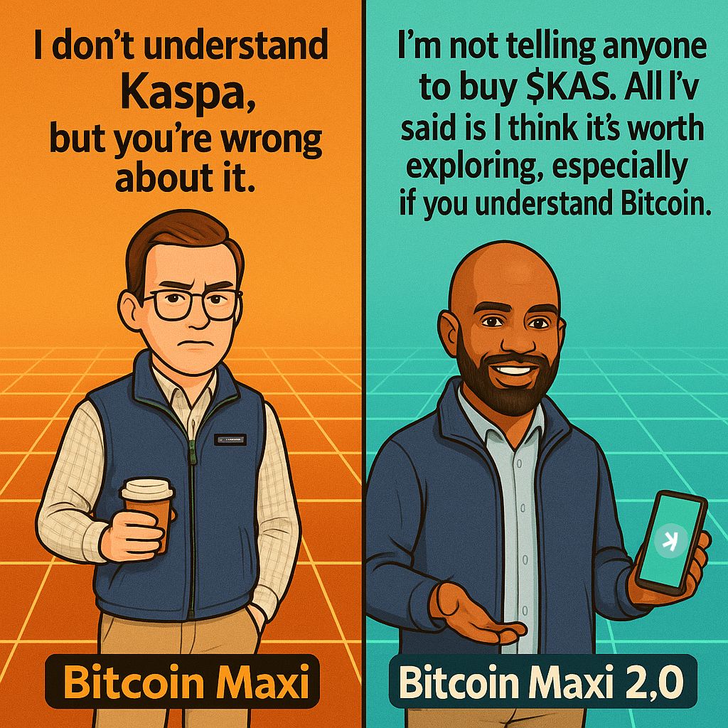 Evolution of a $BTC maxi 🐛🦋
Once you explore green, $KAS fundamentals can’t be unseen.

#Kaspa #Bitcoin