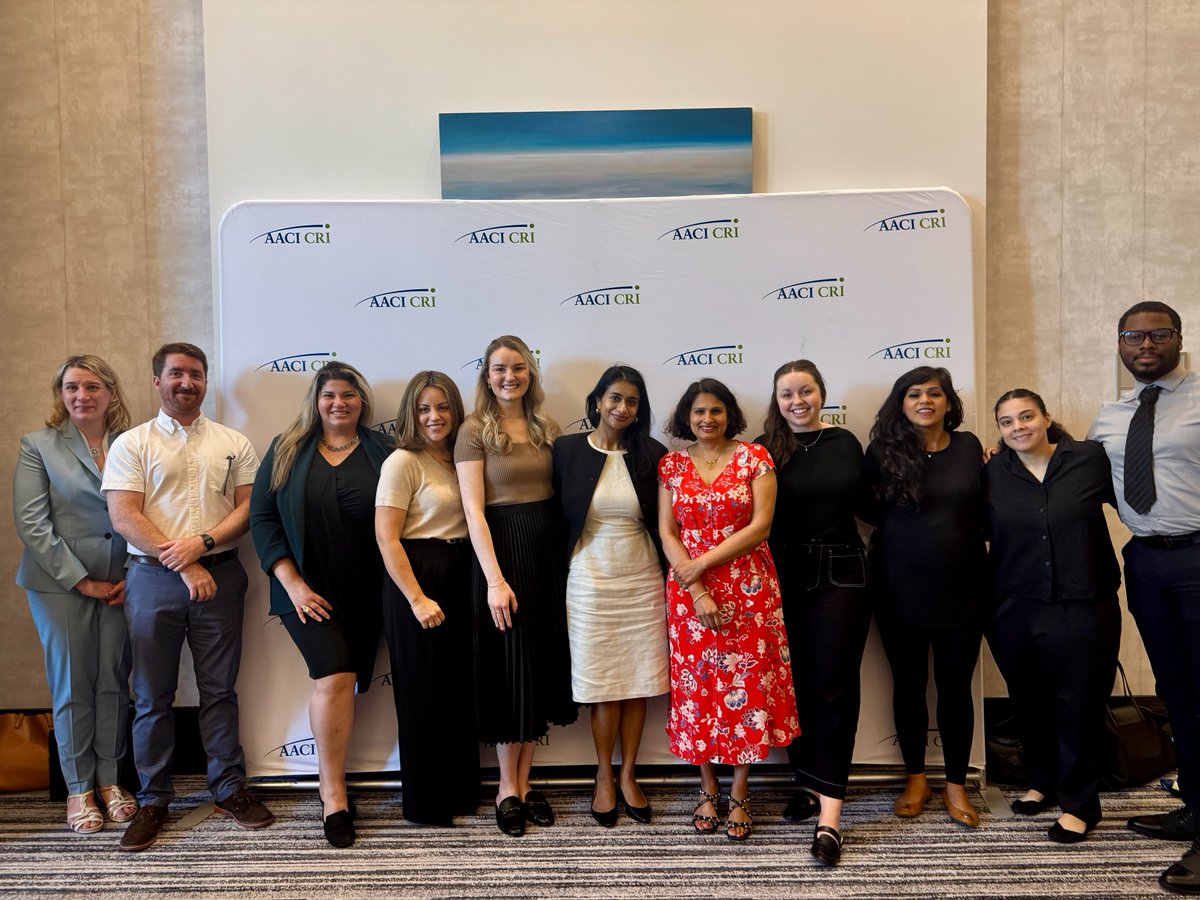 Perlmutter_CC's tweet image. Huge thanks to our incredible Clinical Trials team for showcasing 9 poster presentations at @AACI_Cancer's Clinical Research Innovation (#CRI2025) annual meeting last week, highlighting innovative strategies to advance effective and efficient cancer research. 👏