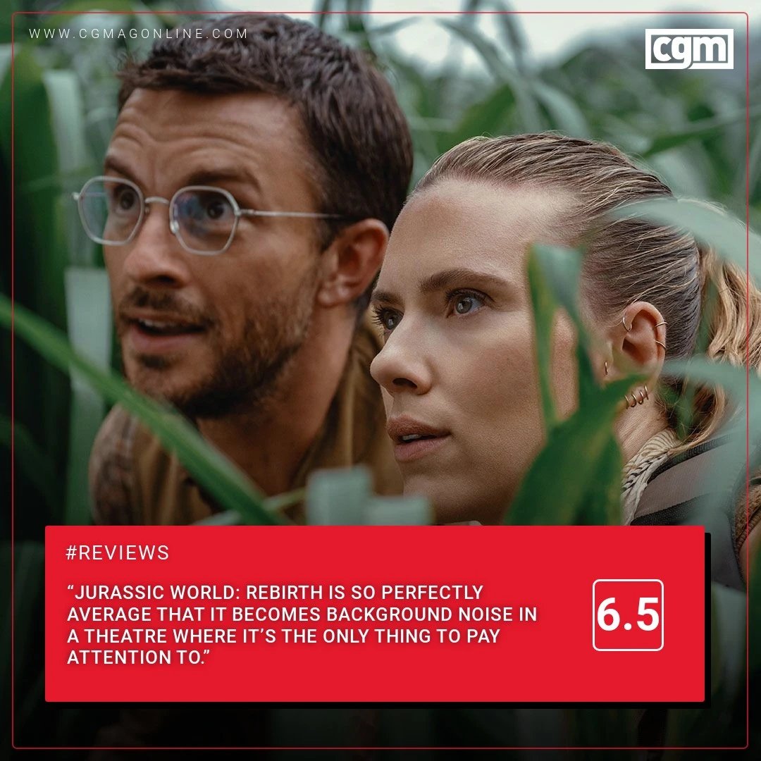 “Jurassic World: Rebirth is so perfectly average that it becomes background noise in a theatre where it's the only thing to pay attention to.”

cgmagonline.com/review/movie/j…

#JurassicWorldRebirth #JurassicPark
