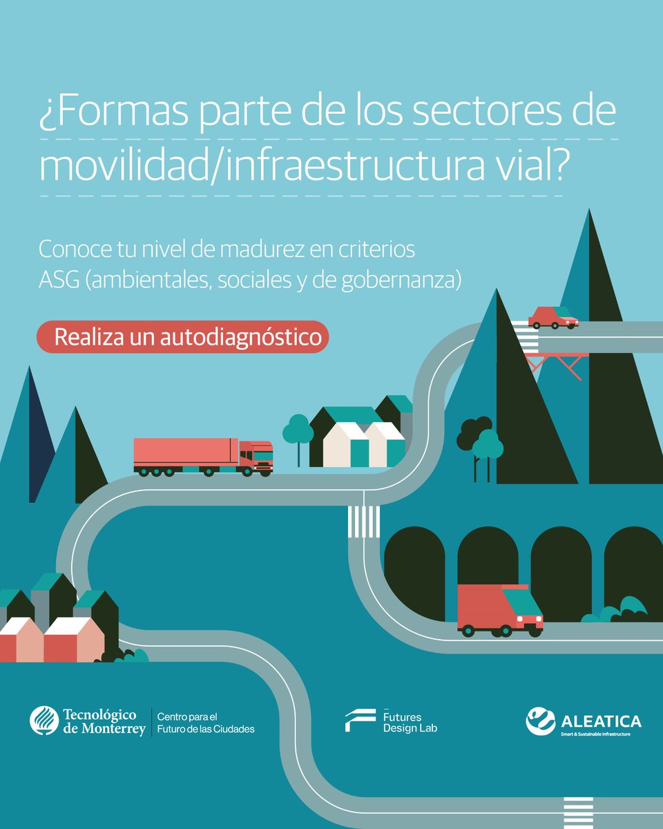 Aleatica (@aleatica_global) on Twitter photo 🌱 Dar el salto hacia una movilidad sostenible es una decisión estratégica.
Aleatica de la mano del <a href="/FuturoCiudades/">Centro para el Futuro de las Ciudades</a> del <a href="/TecdeMonterrey/">Tecnológico de Monterrey</a>, desarrolló la plataforma Movilidad ASG, una herramienta dirigida a empresas y organizaciones de movilidad e infraestructura vial que permite 🌱 Dar el salto hacia una movilidad sostenible es una decisión estratégica.
Aleatica de la mano del <a href="/FuturoCiudades/">Centro para el Futuro de las Ciudades</a> del <a href="/TecdeMonterrey/">Tecnológico de Monterrey</a>, desarrolló la plataforma Movilidad ASG, una herramienta dirigida a empresas y organizaciones de movilidad e infraestructura vial que permite