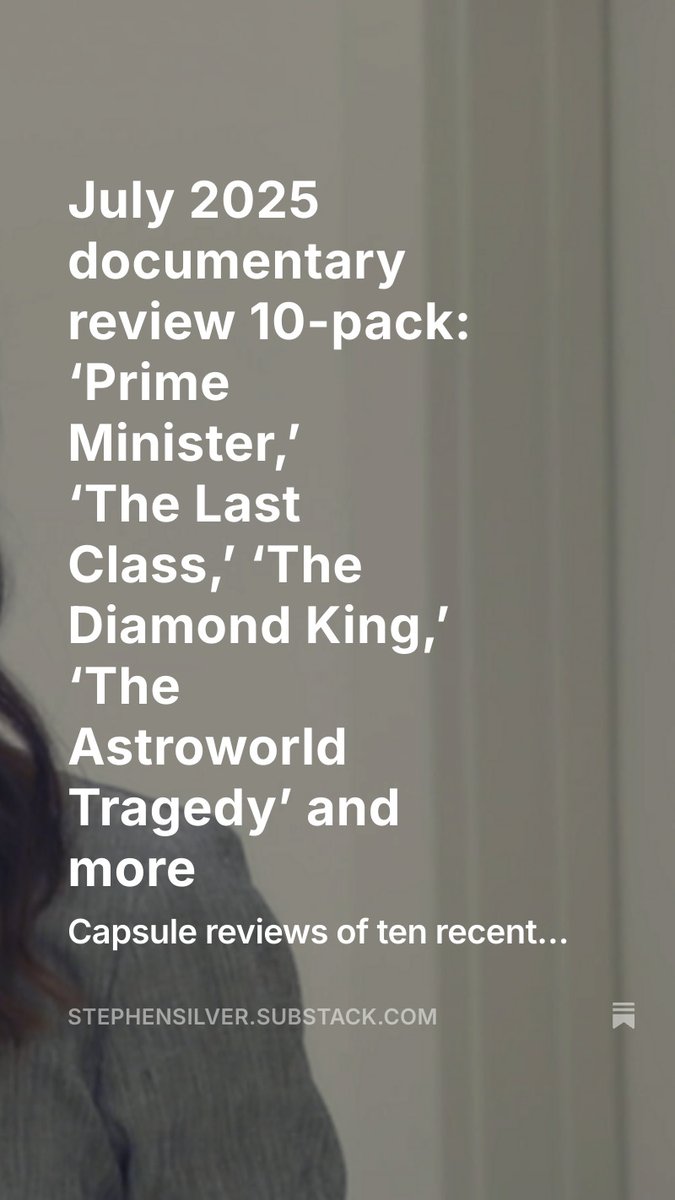 Stephen Silver (@stephensilver) on Twitter photo Here's my latest documentary review 10-pack, featuring films on Jacinda Adern, Rob Ford, the Titan submersible, the carnivore diet, neoliberalism, the Astroworld tragedy, the official artist of the Baseball Hall of Fame, and more @philafcc <a href="/CriticsChoice/">Critics Choice Awards</a> stephensilver.substack.com/p/july-2025-do… Here's my latest documentary review 10-pack, featuring films on Jacinda Adern, Rob Ford, the Titan submersible, the carnivore diet, neoliberalism, the Astroworld tragedy, the official artist of the Baseball Hall of Fame, and more @philafcc <a href="/CriticsChoice/">Critics Choice Awards</a> stephensilver.substack.com/p/july-2025-do…