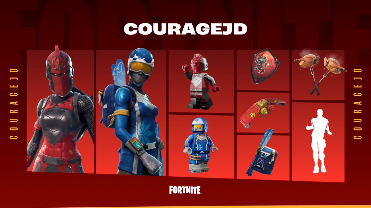 CouRageJD's tweet image. My locker bundle is BACK!

Over 500 days since it was first released!

As always, use code “COURAGEJD” and tweet me a pic when you do! #EpicPartner