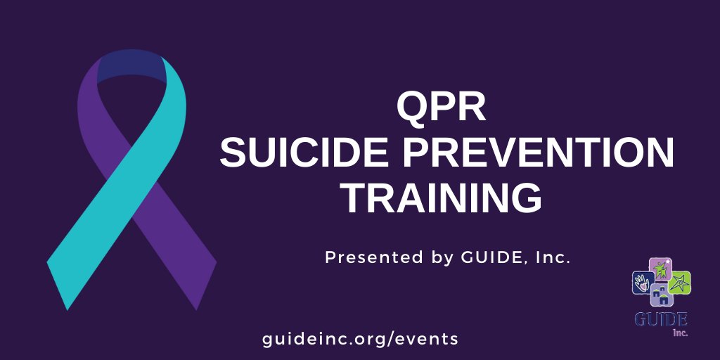 guidegti's tweet image. One way you can do your part to help #preventsuicide is to learn QPR (Question, Persuade, and Refer) - the 3 simple steps anyone can use to help save a life from suicide.

Register to join us for a free virtual #GUIDEIncTraining on July 16 at 1 pm: guideinc.org/event/qpr-jul-….