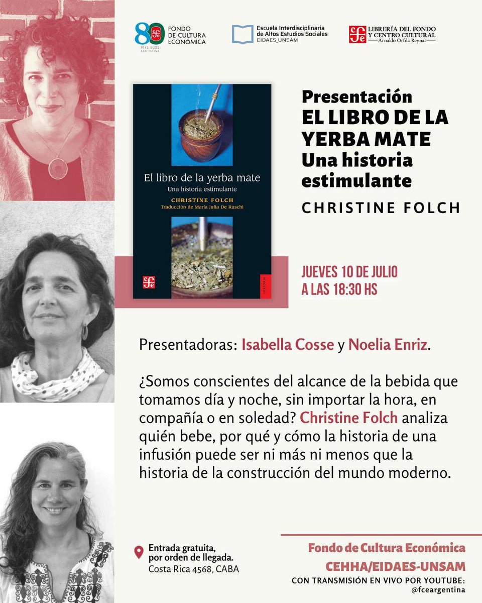 CPCH_Paraguay's tweet image. Presentación
EL LIBRO DE LA YERBA MATE📷
Están invitados!
📷 10 de julio
📷 18:30hs
📷Costa Rica 4568, CABA