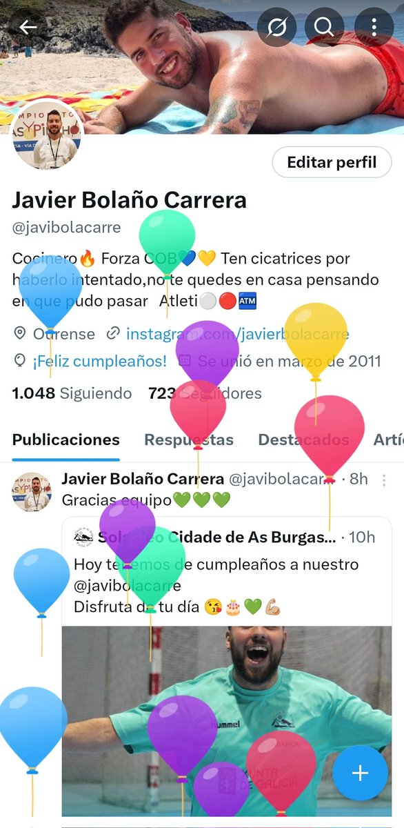 Hoy tocan los globitos 🎂🎉