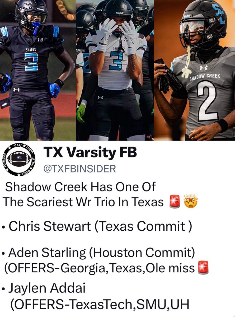Aden “NuNu” Starling (@starlingaden) on Twitter photo A 26, 27, and a 28😉 Pick your poison <a href="/SCSharkFootball/">ShadowCreekFootball</a> <a href="/C1JS_/">Christopher Stewart</a> <a href="/JaylenAddai/">Jaylen Addai</a> <a href="/Glap_IV/">R. Glapion</a> <a href="/Zinn68/">Tyrone Green</a> <a href="/jackson_dip/">Jackson DiPasquale</a> <a href="/GPowersScout/">Greg Powers 🏟️</a> <a href="/adamgorney/">Adam Gorney</a> <a href="/ChadSimmons_/">ChadSimmons</a> <a href="/MikeRoach247/">Mike Roach</a> <a href="/WillTurboff/">Will Turboff</a> A 26, 27, and a 28😉 Pick your poison <a href="/SCSharkFootball/">ShadowCreekFootball</a> <a href="/C1JS_/">Christopher Stewart</a> <a href="/JaylenAddai/">Jaylen Addai</a> <a href="/Glap_IV/">R. Glapion</a> <a href="/Zinn68/">Tyrone Green</a> <a href="/jackson_dip/">Jackson DiPasquale</a> <a href="/GPowersScout/">Greg Powers 🏟️</a> <a href="/adamgorney/">Adam Gorney</a> <a href="/ChadSimmons_/">ChadSimmons</a> <a href="/MikeRoach247/">Mike Roach</a> <a href="/WillTurboff/">Will Turboff</a>