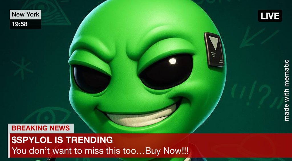 benjii_brwn's tweet photo. ๐จ๐ฝ BREAKING: $SPYLOL IS GOING INTERGALACTIC ๐๐
LIVE from New York ๐ฝ The green SPYโS in and heโs SMIRKING because he knows whatโs upโฆ $SPYLOL is TRENDING like CRAZY! ๐๐ฅ
TG: https://t.co/sGWYofZxEJ
X: https://t.co/r1FydspXZT
DEX: https://t.co/r1FydspXZT
@lazee99
#SPYLOL https://t.co/dquoi9xtvG