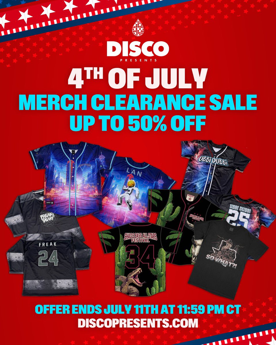 Star-spangled savings have landed! 🎆 Celebrate the 4th with up to 50% off your favorite festival merch now through July 11!

🛍️ Shop now: hive.co/l/dpmerch25