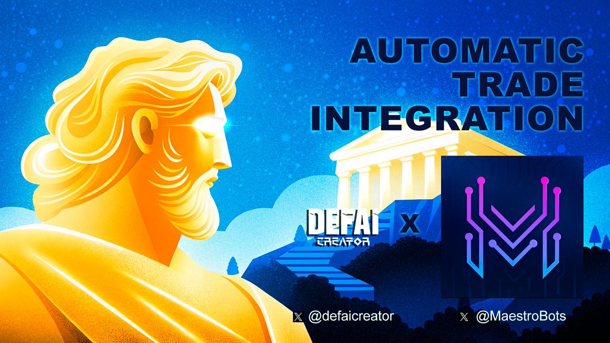DEFAI is now fully integrated with Maestro!

You can now automate trades from your top-performing agent directly through the Maestro Trading Bot.
It’s time to turn your knowledge into automated profits — powered by the best DeFi analytics and real-time caller activity from