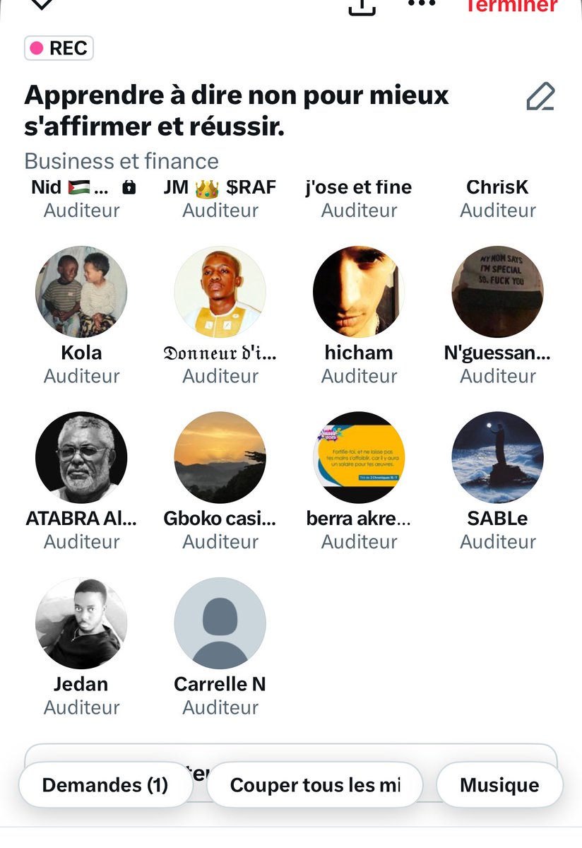 MoneySpaces_official (@moneyspaces_xyz) on Twitter photo 🔥🔥🔥
Vous étiez 188 auditeurs ce soir pour ce #MoneySpaces exceptionnel avec <a href="/joelle_dago/">Joëlle Dago-Serry</a> et toute l’équipe.
Rendez-vous le 6 août à 18h GMT pour un nouveau Space sur : la maîtrise de l’art de raconter pour influencer et persuader. 🔥🔥🔥
Vous étiez 188 auditeurs ce soir pour ce #MoneySpaces exceptionnel avec <a href="/joelle_dago/">Joëlle Dago-Serry</a> et toute l’équipe.
Rendez-vous le 6 août à 18h GMT pour un nouveau Space sur : la maîtrise de l’art de raconter pour influencer et persuader.