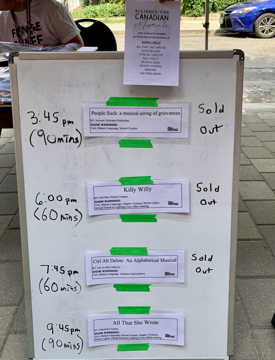 Derrick Chua (@d_chua) on Twitter photo Opening the doors to launch the all-Canadian Musicals @BeyondWallsTPM on the first day of <a href="/Toronto_Fringe/">Toronto Fringe</a> and the first 3 shows are already sold out!! Still time to sell out All That She Wrote at 9:45pm, and do book your tickets for the rest of shows soon!
fringetoronto.com/fringe/shows/v… Opening the doors to launch the all-Canadian Musicals @BeyondWallsTPM on the first day of <a href="/Toronto_Fringe/">Toronto Fringe</a> and the first 3 shows are already sold out!! Still time to sell out All That She Wrote at 9:45pm, and do book your tickets for the rest of shows soon!
fringetoronto.com/fringe/shows/v…