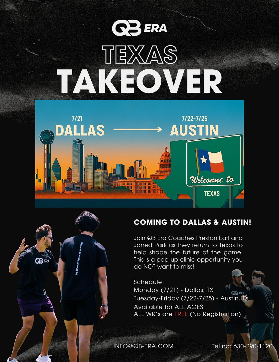 𝐈𝐋 ➡️ 𝐓𝐗…

Dallas - Register 📲: bit.ly/4kvbbNC

Austin - Register 📲: bit.ly/4evd37D