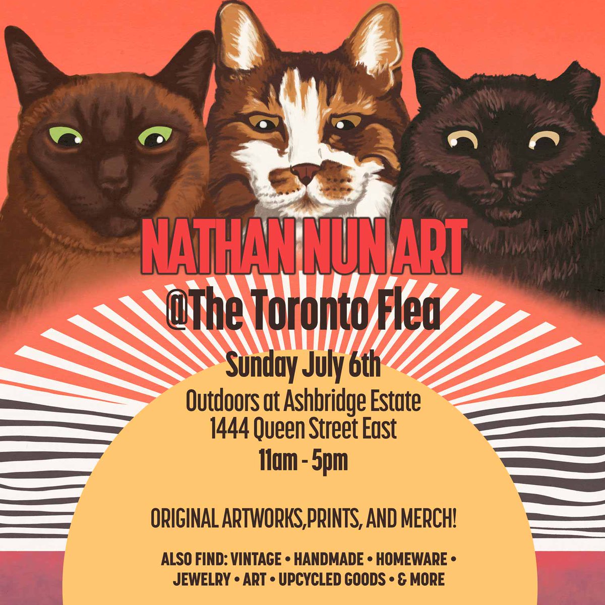This Sunday I will be returning to the Toronto Flea with lots of prints and original works. Come on by The Toronto Flea Sunday, July 6th, 11am-5pm, 1444 Queen St. East