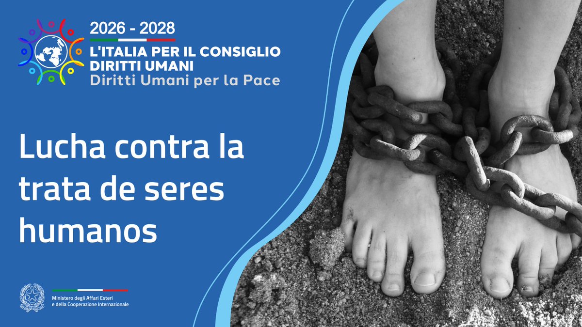 En el Consejo de #DerechosHumanos🇺🇳, 🇮🇹 seguirá luchando contra la trata de seres humanos, un crimen atroz que viola los derechos fundamentales y la dignidad de las personas con especial atención a las mujeres y los niños, incluidos los menores no acompañados
#ItalyforHumanRights