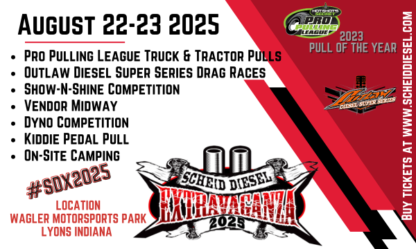 Get ready for Scheid Diesel Extravaganza 2025—only 51 days to go! Don’t miss out on the excitement; be sure to order your tickets and secure your accommodations now. We can't wait to see you on August 22nd and 23rd for an unforgettable experience!