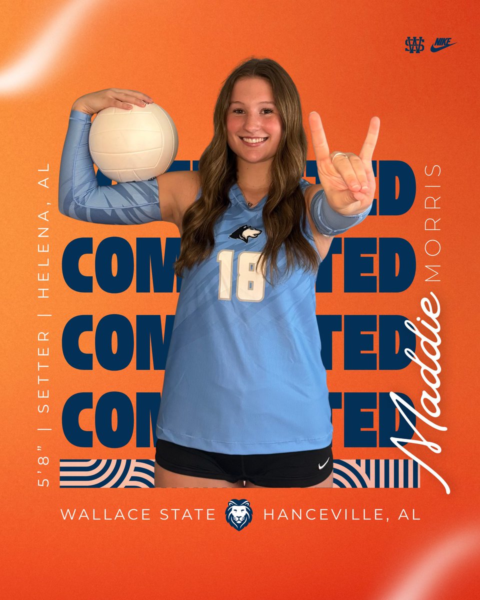 MaddieMo_VB's tweet image. I am SO blessed to announce my verbal commitment to Wallace State!!!! I would like to thank my family, my coaches, my teammates, and especially thank God for this opportunity!! I’m so excited for this next chapter in my life, GO LIONS!!!! 🧡💙 @helenavball @WallaceStateVB