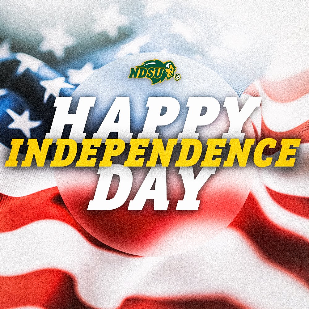 NDSUTrackField's tweet image. Happy Independence Day! Cheers to the red, white, and blue 🎇