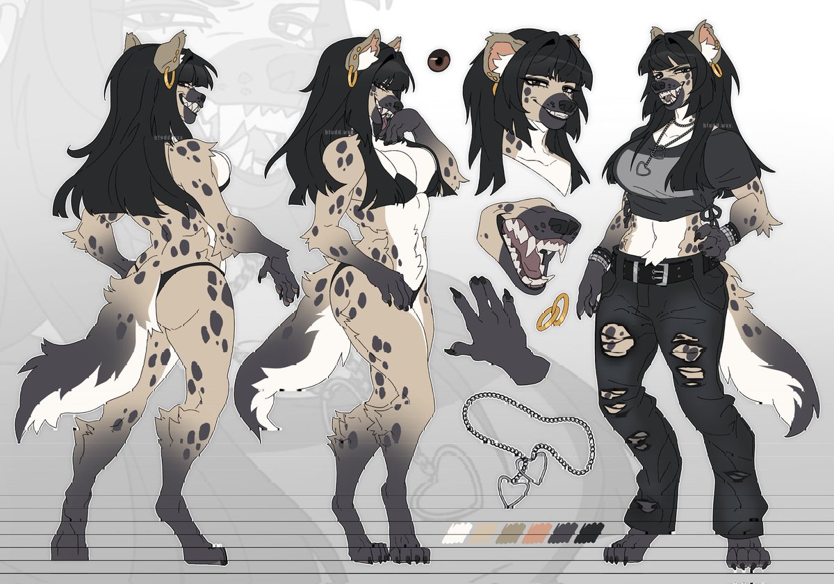 CrossfireC4t's tweet image. A new updated reference sheet!!
Thank you to the amazing @Blud_Wox once again!! 🖤🖤🖤