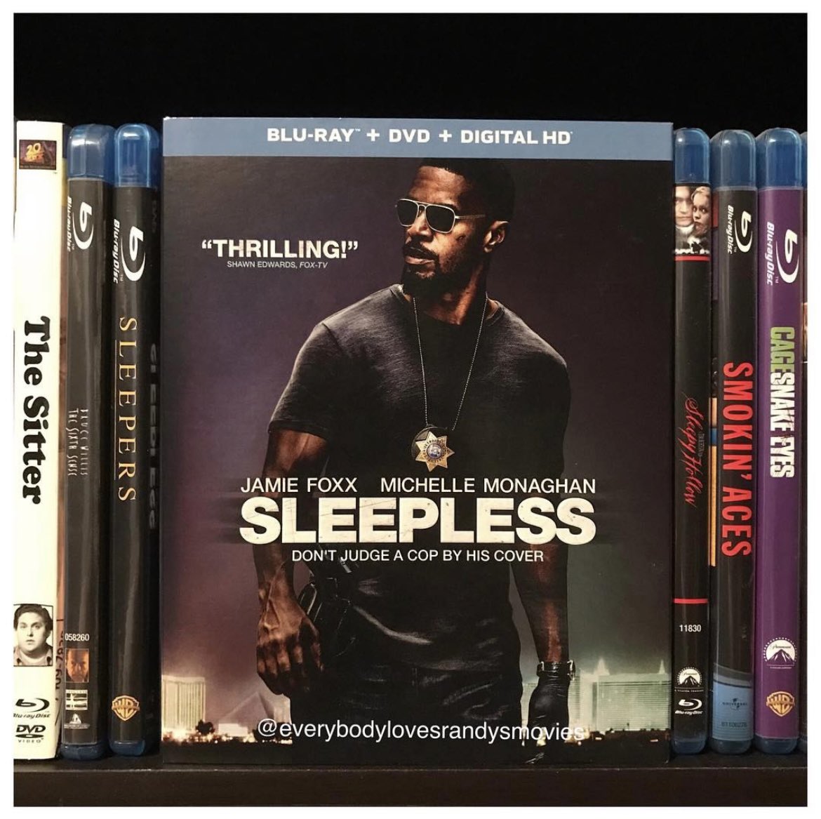 RandysMovies's tweet photo. Movie: #Sleepless (2017)
Starring: #JamieFoxx #MichelleMonaghan #ScootMcNairy #DermotMulroney #TI #DavidHarbour #GabrielleUnion #OctaviusJJohnson
Directed By: #BaranBoOdar
#BluRay
#MovieNerd
#MovieCollector
#BluRayCollection
#MovieCollection
#MovieBuff
#PhysicalMedia
#FilmTwitter