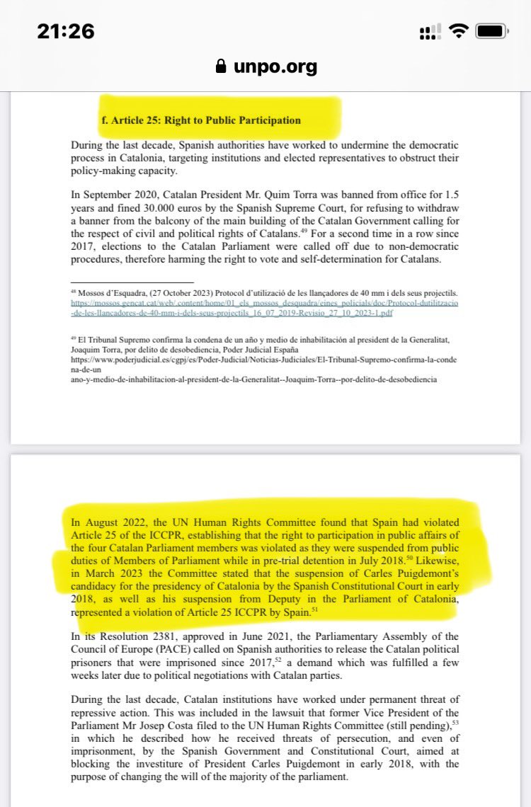 Elisenda Paluzie (@epaluzie) on Twitter photo En l'informe d'<a href="/assemblea/">Assemblea Nacional Catalana</a> i <a href="/UNPOintl/">Unrepresented Nations and Peoples Organization</a> al Comitè de Drets Humans destacàvem aquests dos casos En l'informe d'<a href="/assemblea/">Assemblea Nacional Catalana</a> i <a href="/UNPOintl/">Unrepresented Nations and Peoples Organization</a> al Comitè de Drets Humans destacàvem aquests dos casos