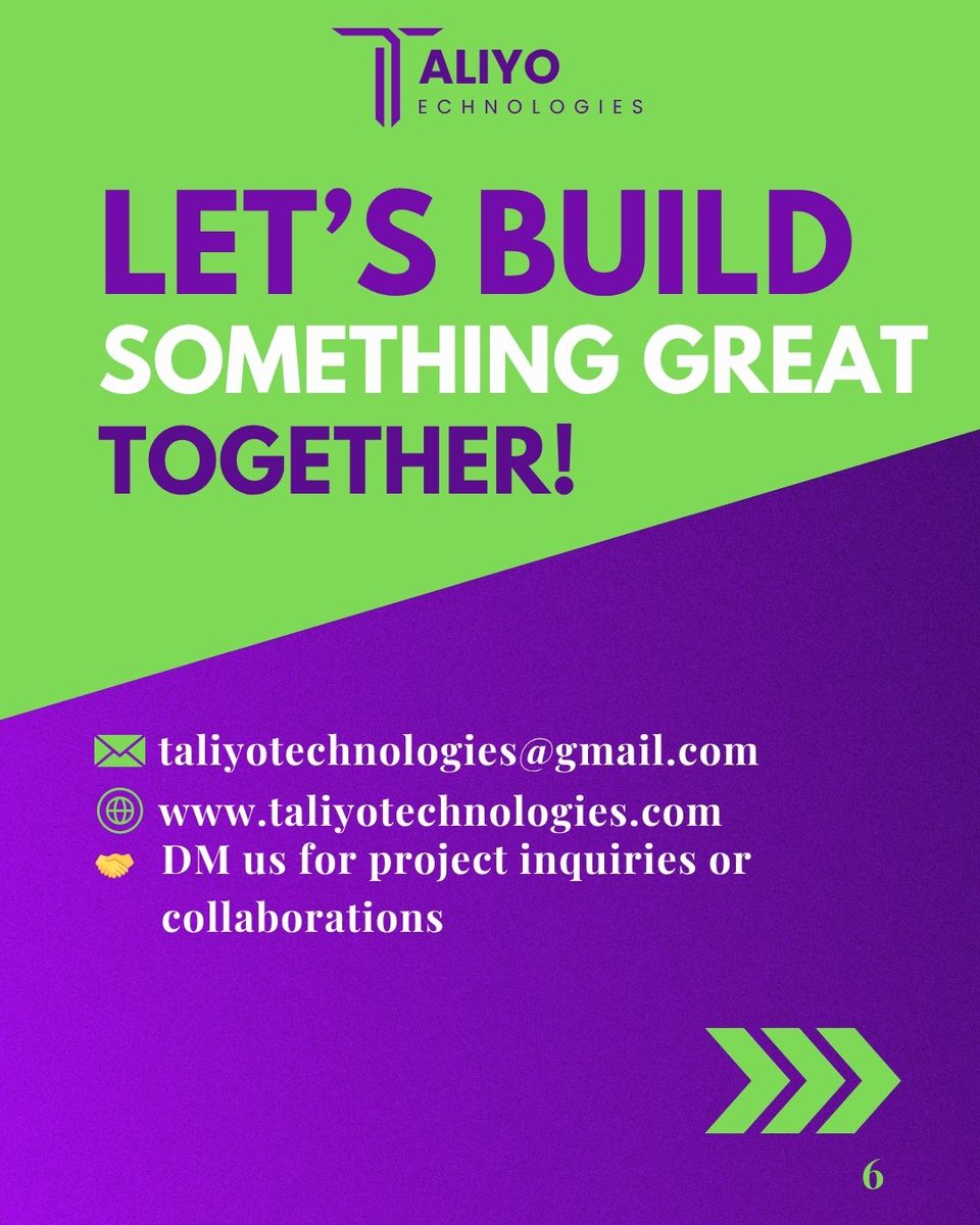 TaliyoTech's tweet photo. Part 2
Who’s powering digital growth from behind the scenes?  💥 Taliyo Technologies Your partner for websites, apps, branding &amp; marketing! 🚀 100+ Projects 🔒 Secure Code 🎯 Growth-Driven Design
Let’s build something great 💡 🌐 https://t.co/80Vuqh8YaO
#TechForGrowth #Taliyo https://t.co/vmGrcwnoQF