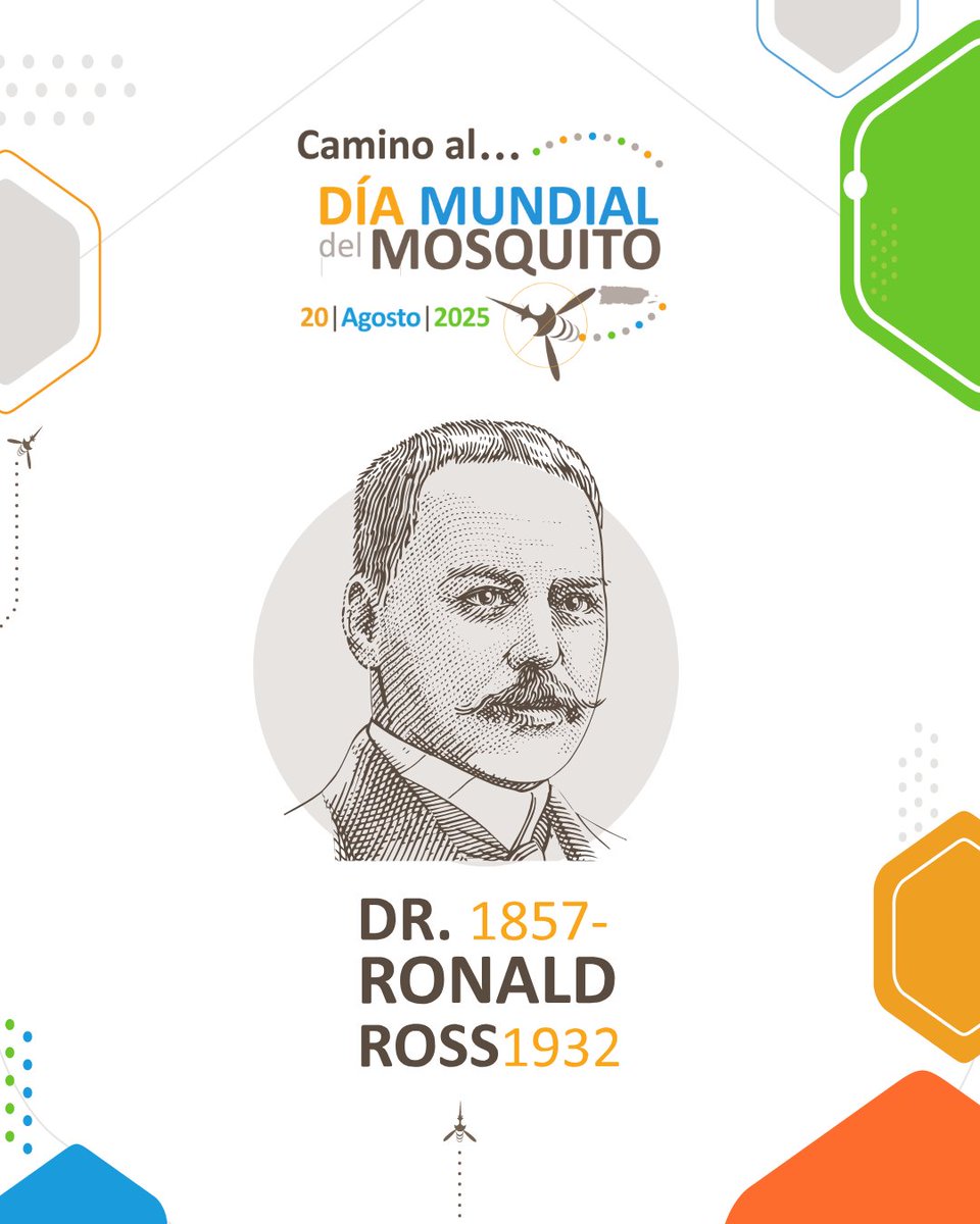 PRVectorControl's tweet photo. 🦟 En 1897, Ronald Ross descubrió que los mosquitos transmiten la malaria, marcando un antes y después en la salud pública.

Hoy, más de un siglo después, siguen siendo una gran amenaza global.
#MosquitoDay2025 #PrevenciónDengue https://t.co/kZwGJWlcMz