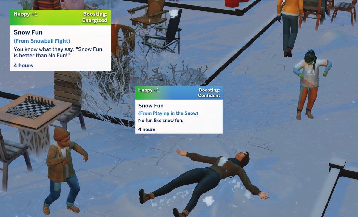 As Mila was on her way to the bathroom - Kai threw a snowball right in her face &amp; knocked her down..
"Aah Kai im gonna get you for this!"
"It wasn't meant for you, i was aiming at Ivy!"
Despite the fact that her back was hurting from that fall - Mila actually missed snow fun❄️❄️