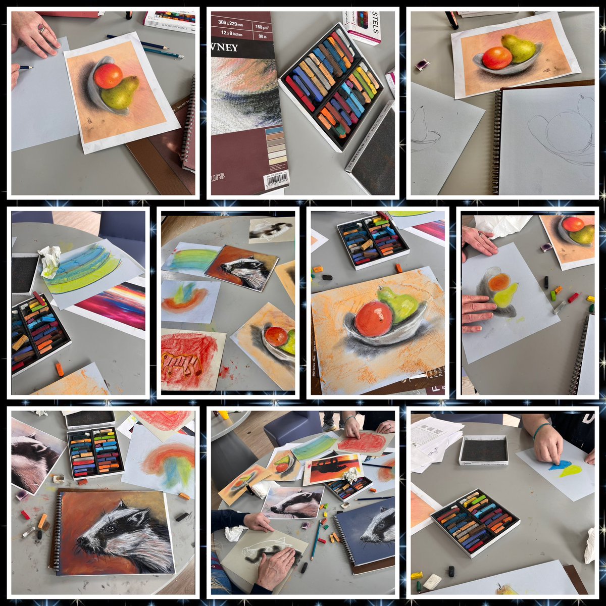 SABP FRH Therapies (@frh_therapies) on Twitter photo The people who use our Magnolia services learnt how to use pastel chalks to create some lovely picture’s this afternoon #pastels #learningnewskills #confidencebuilding
<a href="/sabpNHS/">Surrey and Borders Partnership NHS Foundation</a> <a href="/LouiseWiggins17/">Louise Wiggins</a> <a href="/ClaireC91144502/">Claire Clifford</a> <a href="/MichelleMarlan1/">Michelle Marland</a> The people who use our Magnolia services learnt how to use pastel chalks to create some lovely picture’s this afternoon #pastels #learningnewskills #confidencebuilding
<a href="/sabpNHS/">Surrey and Borders Partnership NHS Foundation</a> <a href="/LouiseWiggins17/">Louise Wiggins</a> <a href="/ClaireC91144502/">Claire Clifford</a> <a href="/MichelleMarlan1/">Michelle Marland</a>