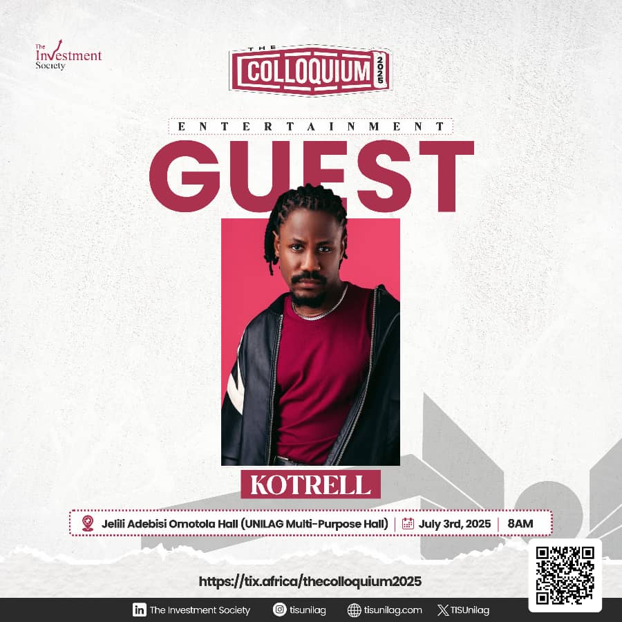 TISUnilag's tweet image. The Colloquium 2025 was never going to be all talk and no play!
That’s why we’ve got the talented Afro-fusion sensation, @IamKotrell.
Get ready to loosen up, unwind, and enjoy. It’s all part of the experience.
Register here: tix.africa/thecolloquium2…
#Colloquium2025 #TISUnilag