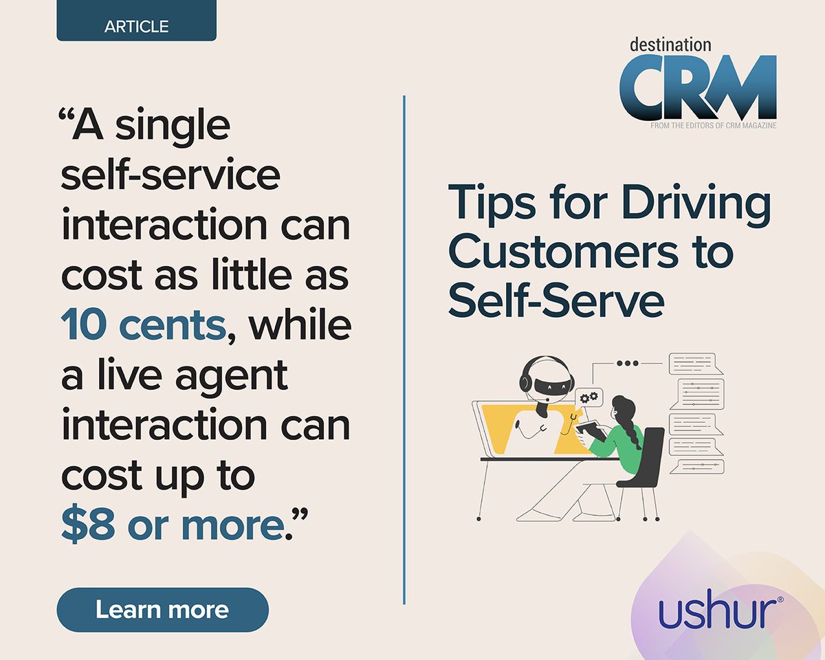 A recent destinationCRM article highlights self-service failures—often due to complexity or inaccuracy—leading customers to seek live support. Ushur’s Yvonne Daugherty says success requires intuitive, empathetic, effortless digital experiences. hubs.la/Q03vHFlW0#Auto…