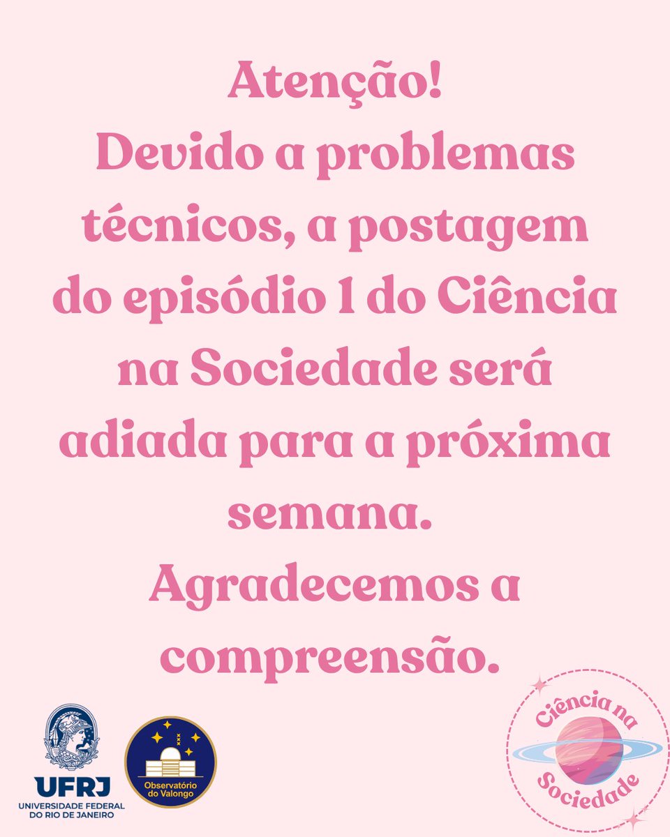 Astronomia UFRJ - Observatório do Valongo (@valongoufrj) on Twitter photo Recado importante! ⚠️🪐 Recado importante! ⚠️🪐