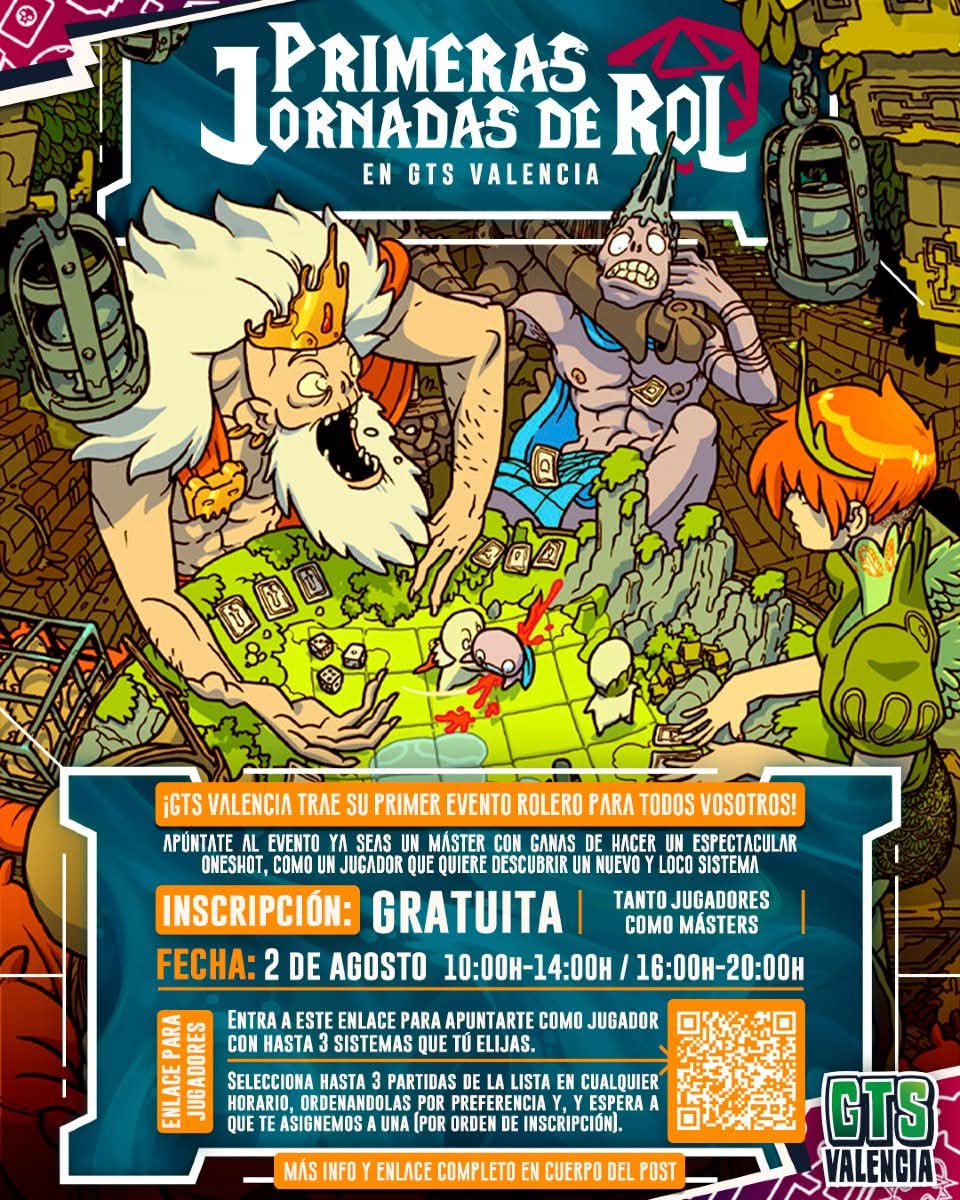¡Ya os podéis apuntar a las jornadas! 

Yo dirijo la de Asesinato en Baldur's Gate ;) (Me llama la atención la partida de Nicolás Cage)