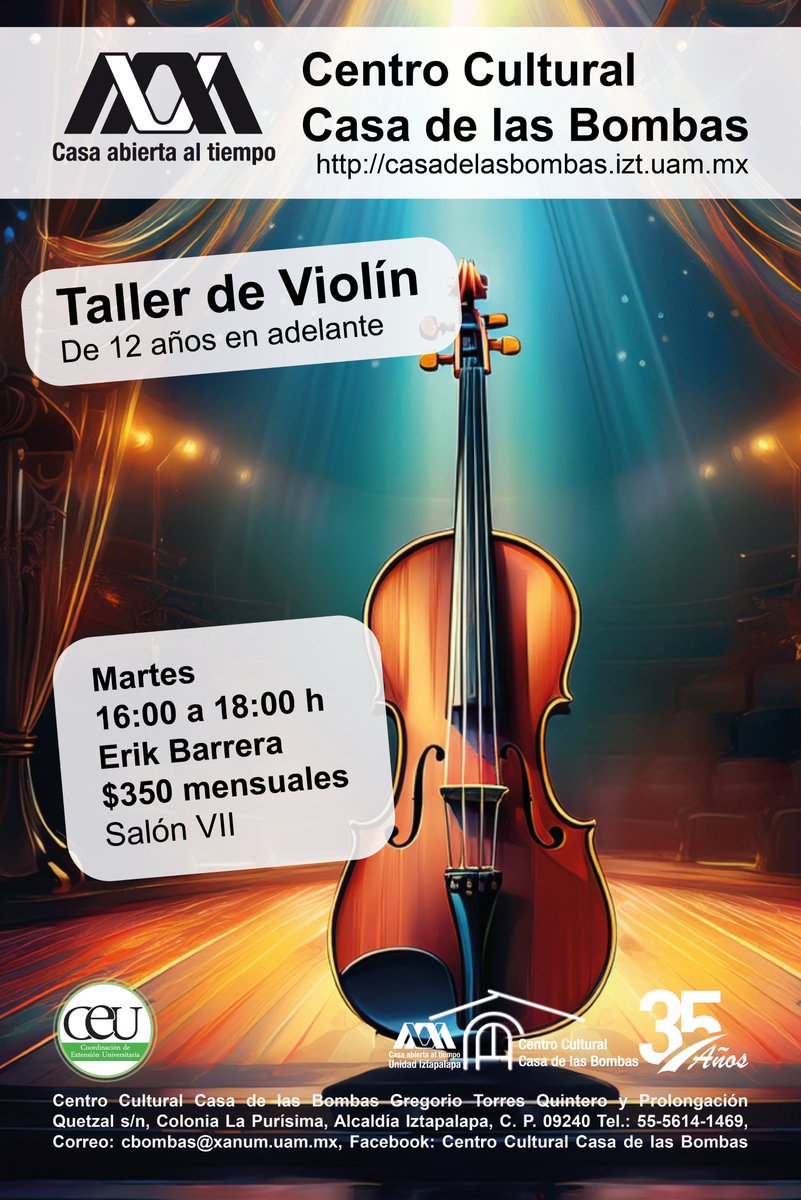 #AgendaCulturalUAMI
#sóloencasadelasbombas
casadelasbombas.izt.uam.mx