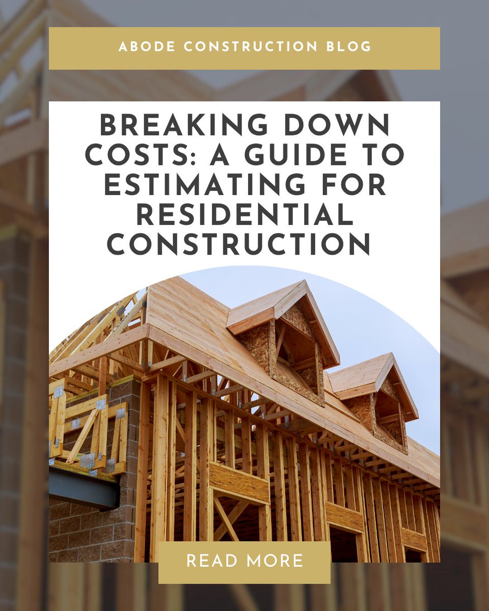AbodeRemodeling's tweet image. We’ve created this guide to help you understand what goes into a construction estimate and how our team approaches the process to give you clarity and control from day one. 

Read more: abode-construction.com/breaking-down-…

#ResidentialConstruction #ConstructionEstimate #HomeBuilderTips