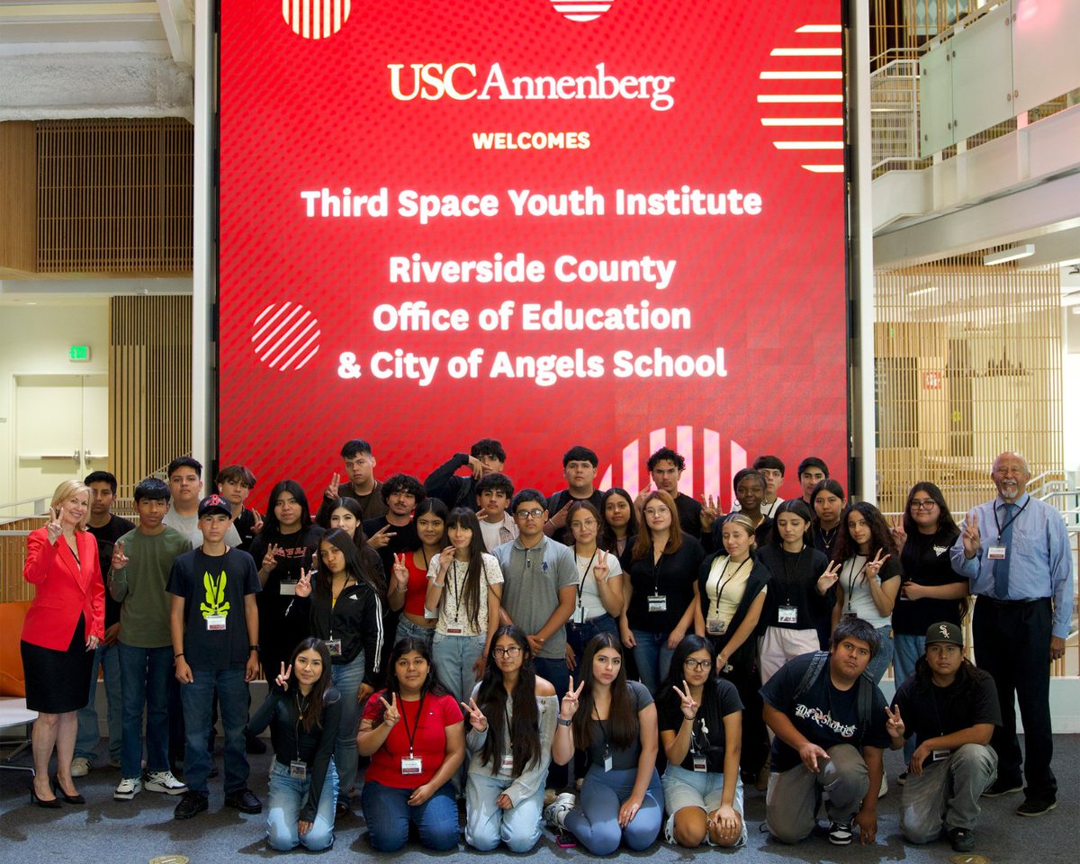 USCThirdSpace's tweet photo. The Riverside County Scholars kicked off an immersive week at the USC Annenberg Center for Third Space Thinking with our annual Third Space Youth Institute focused on leadership, communication, and college readiness. https://t.co/A56tQN7leU