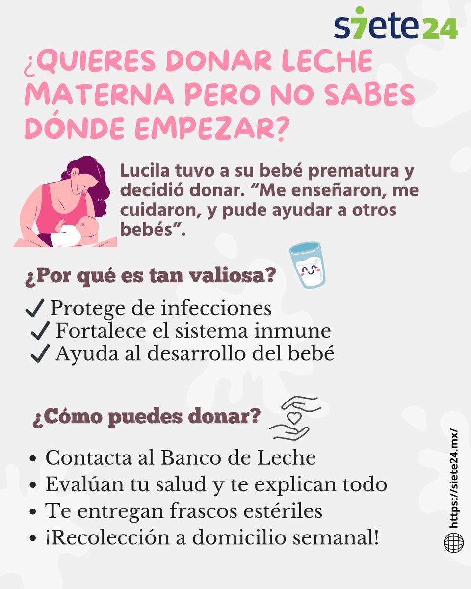 ¿Tienes leche de más? 🍼💖 ¡Dónala y salva vidas! 🤱✨Contacta a los Bancos de Leche, ellos te ayudan y recolectan en casa.
Cada gota cuenta para bebés prematuros 💙👶
🔗Más info 👉 En el primer comentario
-
#Donar #Mamá #Maternidad #MamáPrimeriza #LecheMaterna