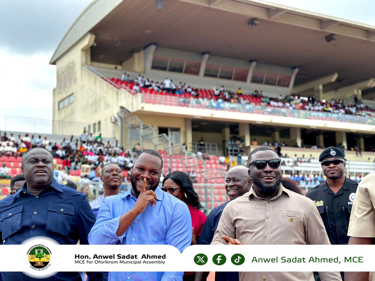 I had the pleasure of accepting an invitation to attend the Maiden Ashanti High Schools Music Fiesta at the Baba Yara Stadium today, where I joined the Ashanti Regional Minister, Dr. Frank Amoakohene, and the MCE for Asokwa, Hon. Amoh Kamel.

I commend the GES, CHASS and the