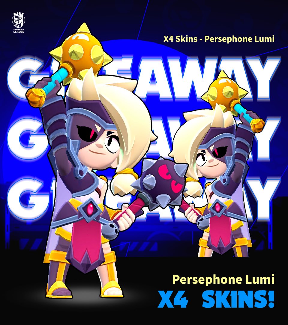Supremacy League (@cr_supremacy) on Twitter photo 🎁 4× Persephone Lumi Giveaway 🎁
To enter:
✔︎ Follow <a href="/LadronesSquad/">Ladrones Squad 🏆</a>, <a href="/ChristianElNob/">ChristianElNob</a> & <a href="/CR_Supremacy/">Supremacy League</a>
✔︎ Like ❤️& Repost ♻️
✔︎ Mention 1 friend
Good Luck everyone 🤞🏻
Winners - July 9th 🔥
#BrawlTalk #BrawlStars
#PersephoneLumiGiveaway 🎁 4× Persephone Lumi Giveaway 🎁
To enter:
✔︎ Follow <a href="/LadronesSquad/">Ladrones Squad 🏆</a>, <a href="/ChristianElNob/">ChristianElNob</a> & <a href="/CR_Supremacy/">Supremacy League</a>
✔︎ Like ❤️& Repost ♻️
✔︎ Mention 1 friend
Good Luck everyone 🤞🏻
Winners - July 9th 🔥
#BrawlTalk #BrawlStars
#PersephoneLumiGiveaway