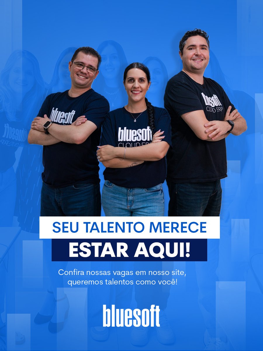 bluesoftbr's tweet photo. ESTAMOS CONTRATANDO! Venha fazer parte do time que está transformando o varejo no Brasil!

Buscamos profissionais talentosos e apaixonados por inovação para preencher diversas posições em nosso time.

Aqui na Bluesoft, você encontrará um ambiente colaborativo, cheio de desafios e https://t.co/7UXBbfxk1x